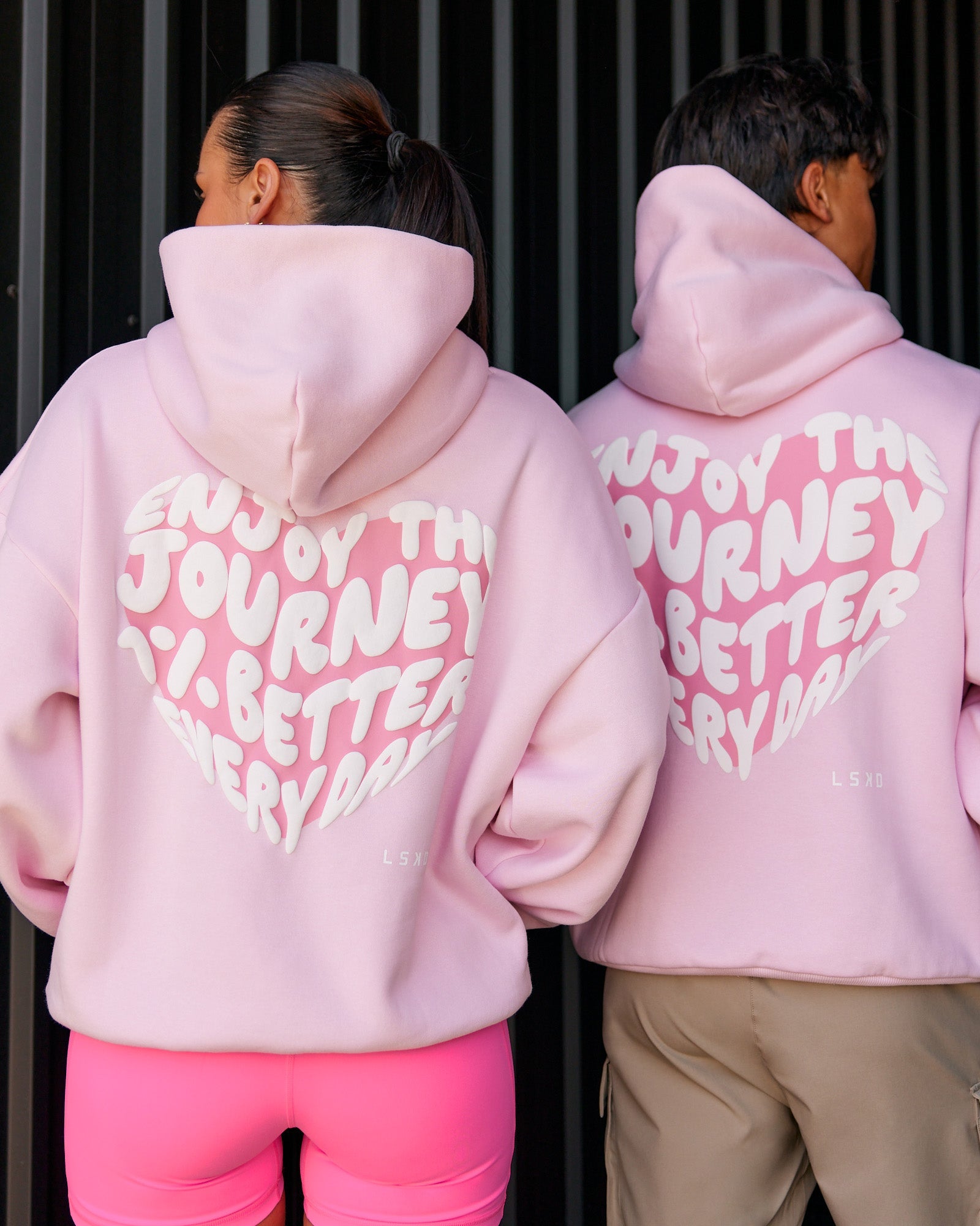 トップス I LOVE VALLAD HOODIE Love The Journey Unisex Oversized Hoodie in Marshmallow-White