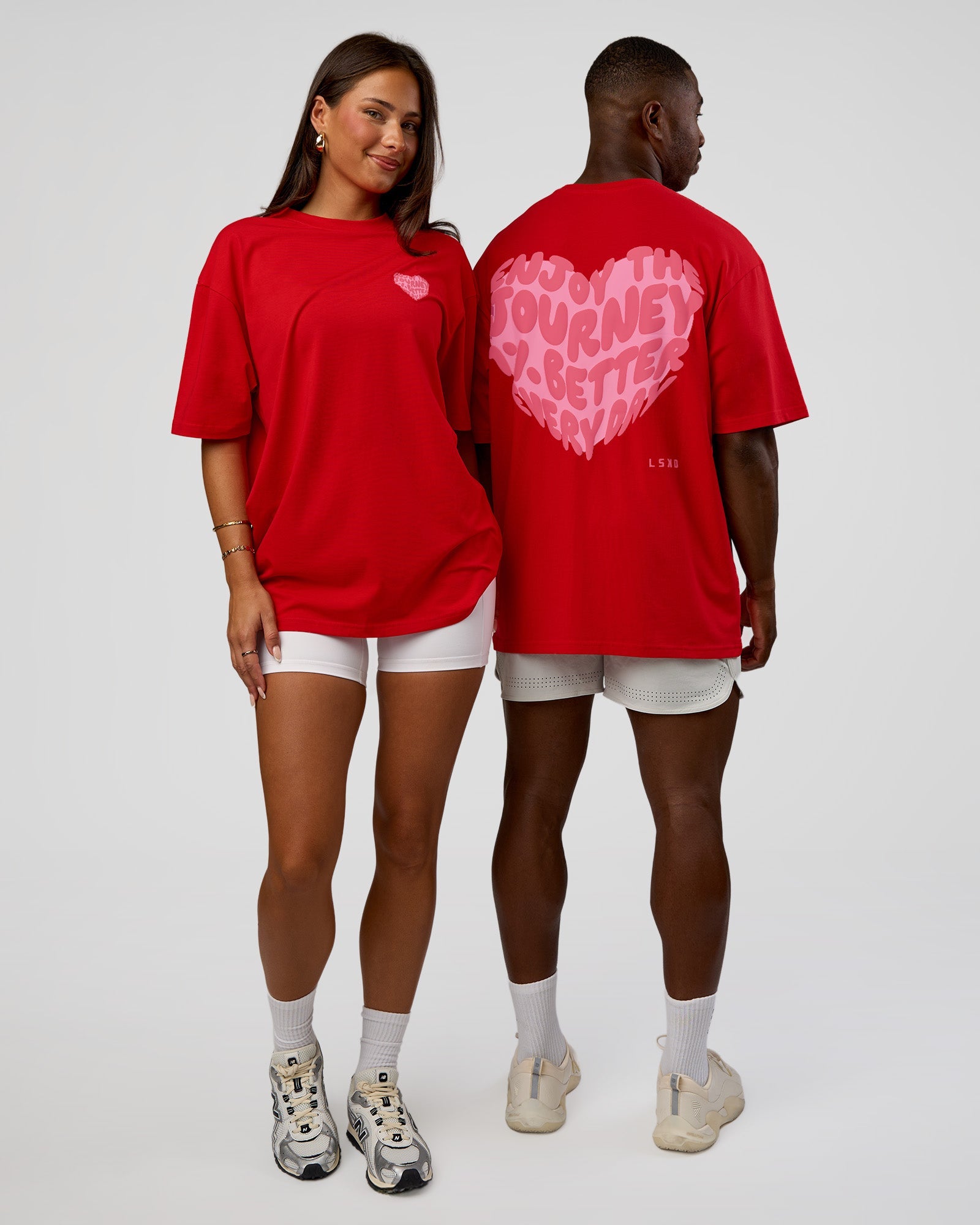 【新品タグ付き】Her lip to Oversized Shirt 長袖 F Love the Journey FLXCotton Oversized Tee - Flame-Candy Pink | LSKD