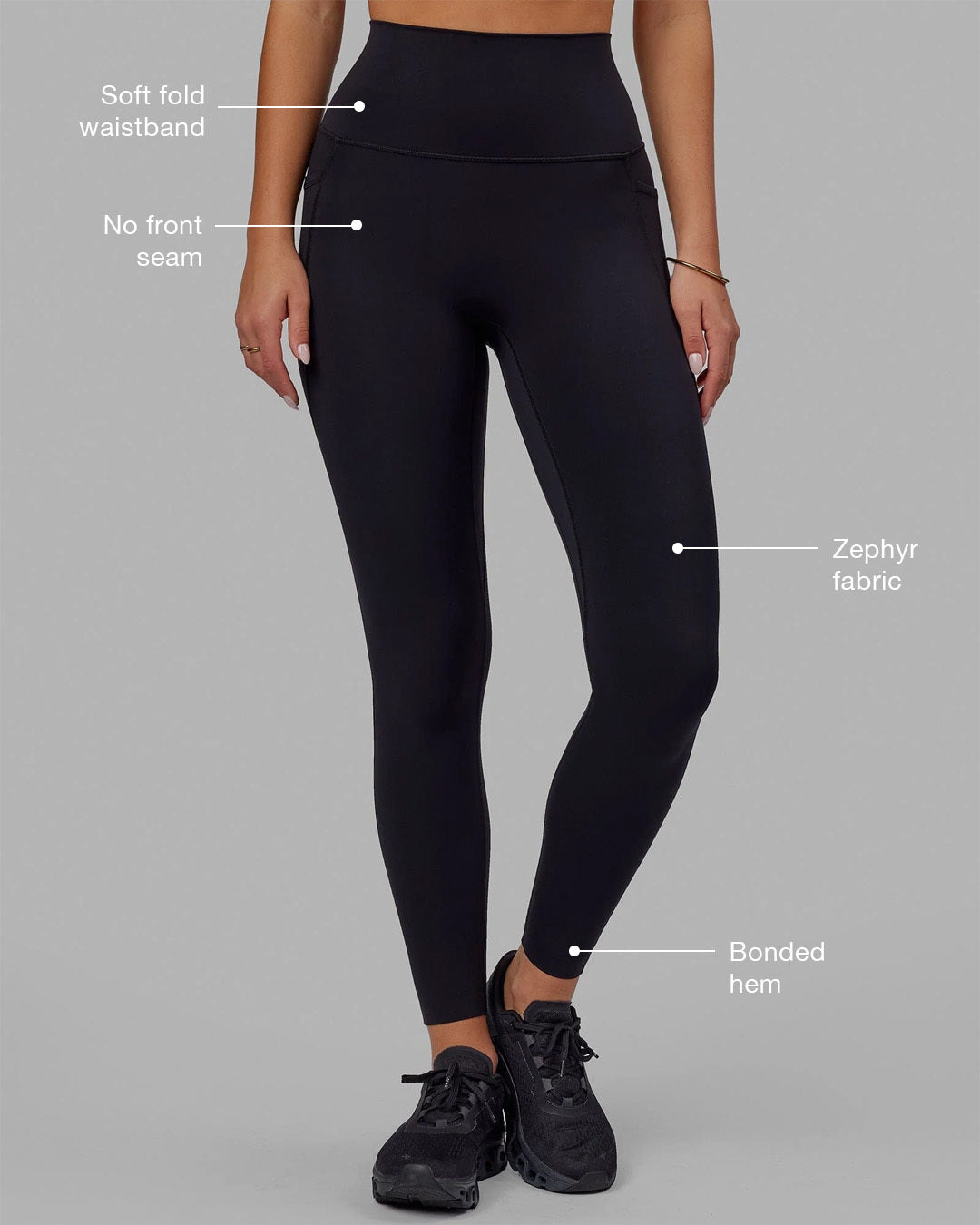 Elixir Ultra High-Rise Full Length Legging Pockets - Black