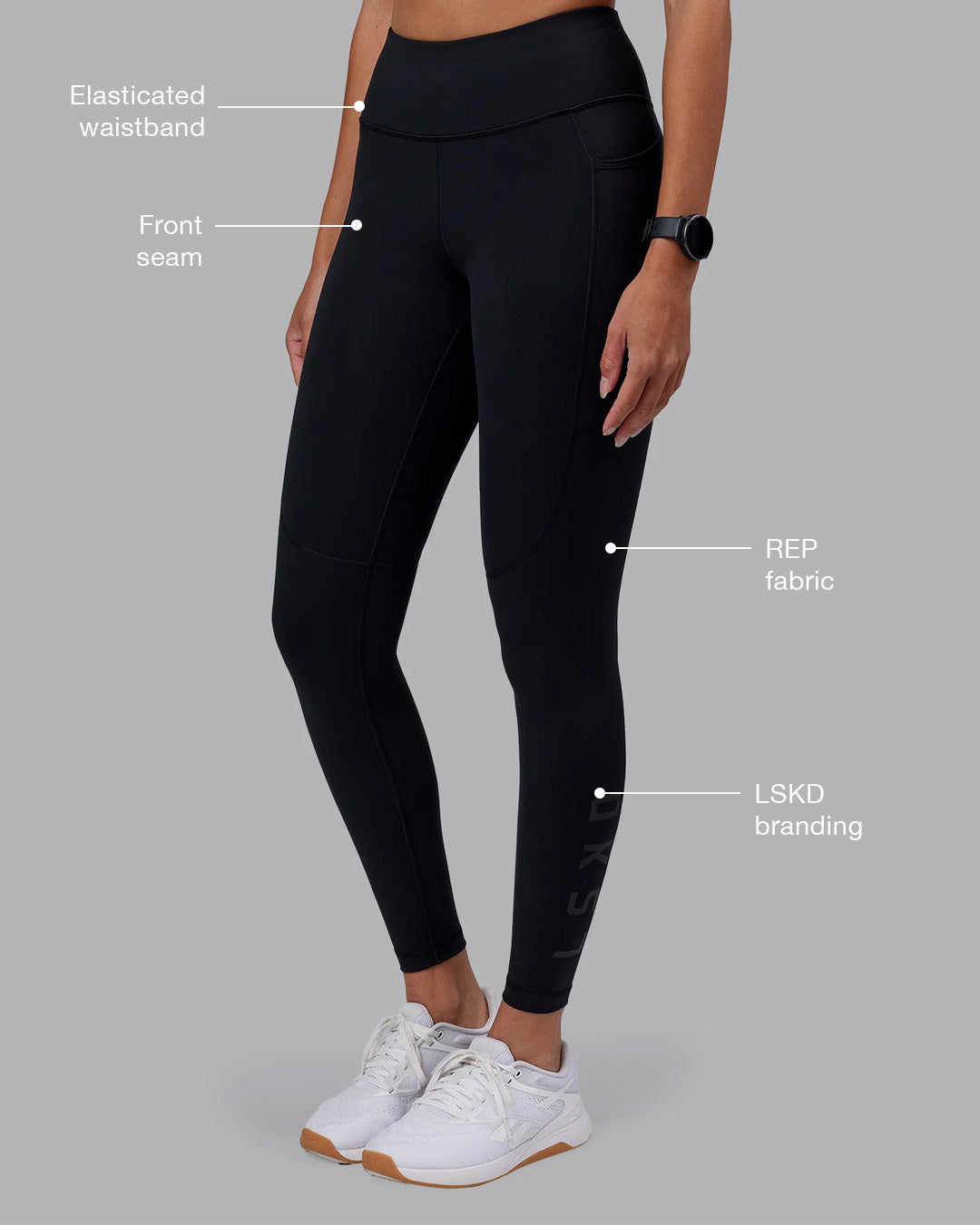 Rep Ultra High-Rise Full Length Legging Pockets - Black-Black
