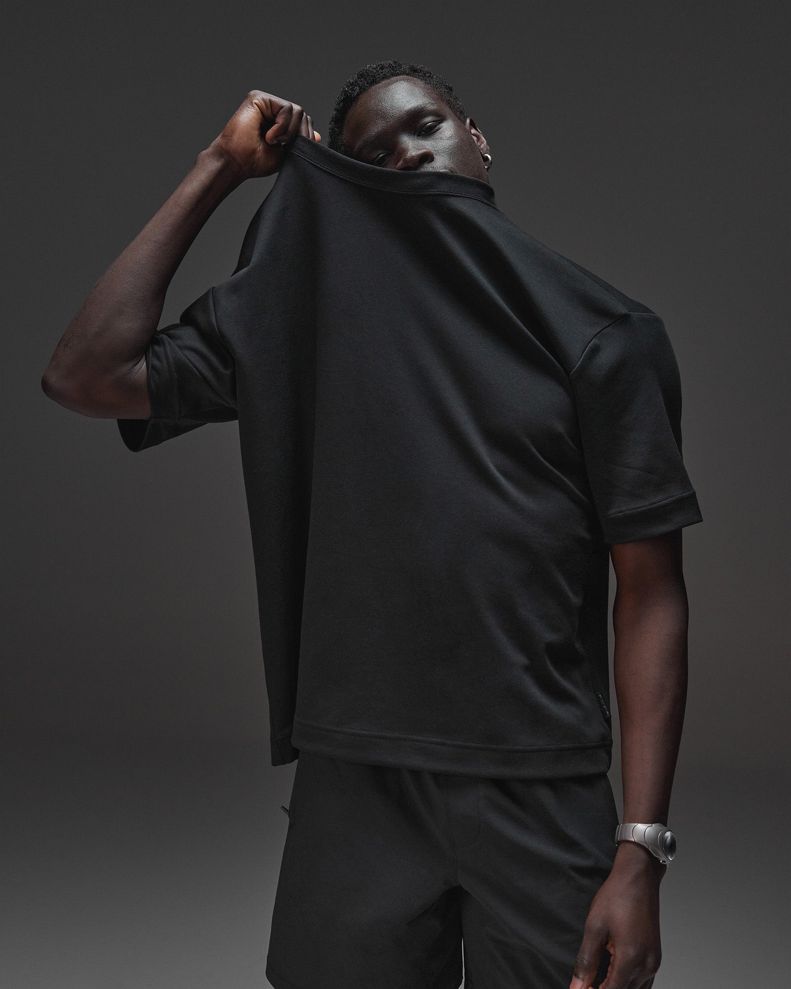 AfterDark ZeroCrease Oversized Tee - Black | LSKD – LSKD US