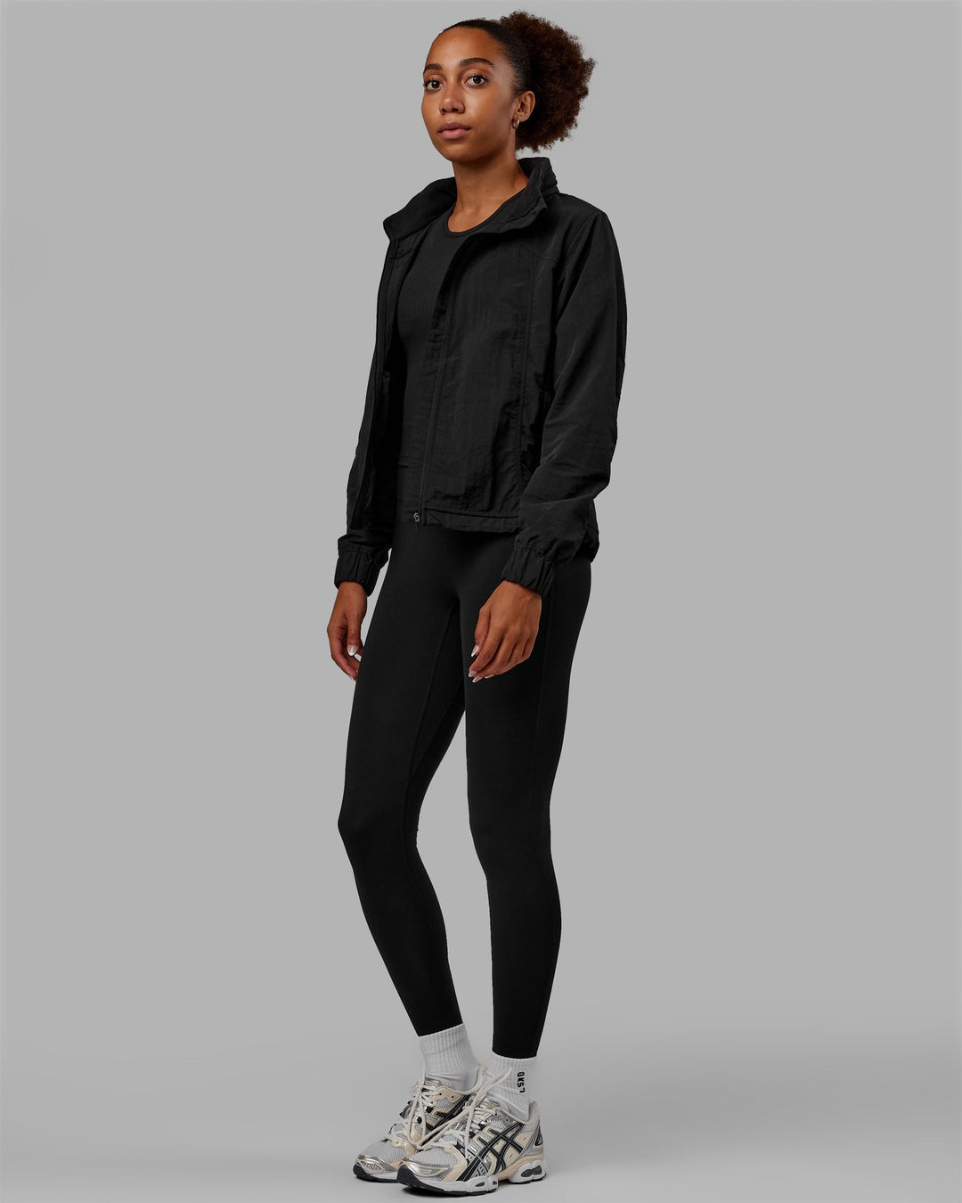 Woman wearing Barely There Jacket - Black