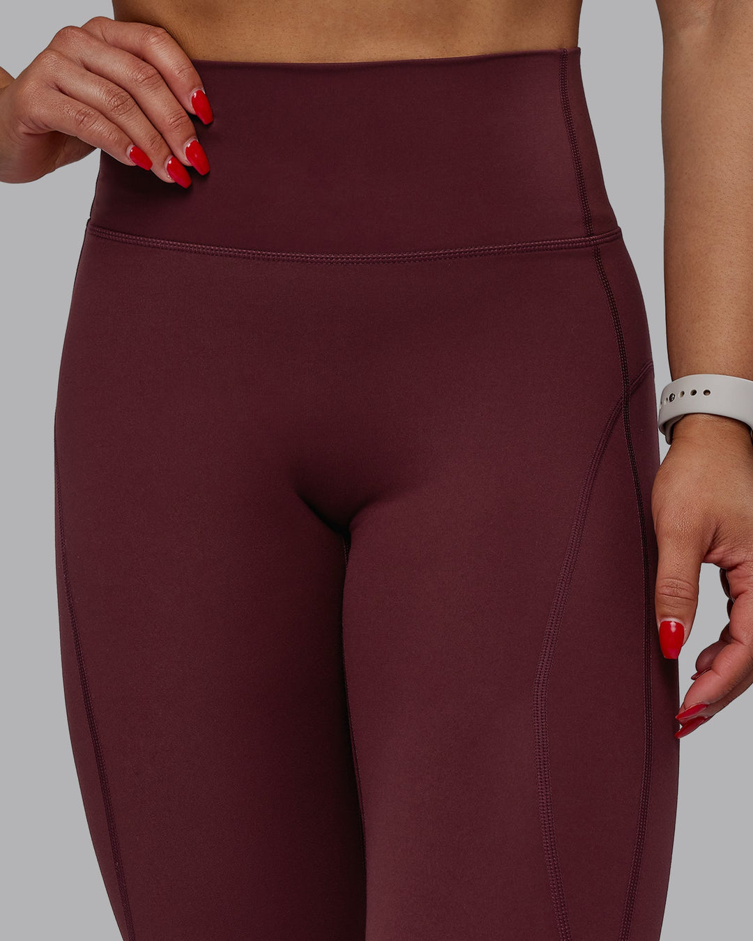 Woman wearing Bend Ultra High-Rise Full Length Legging - Dark Cherry