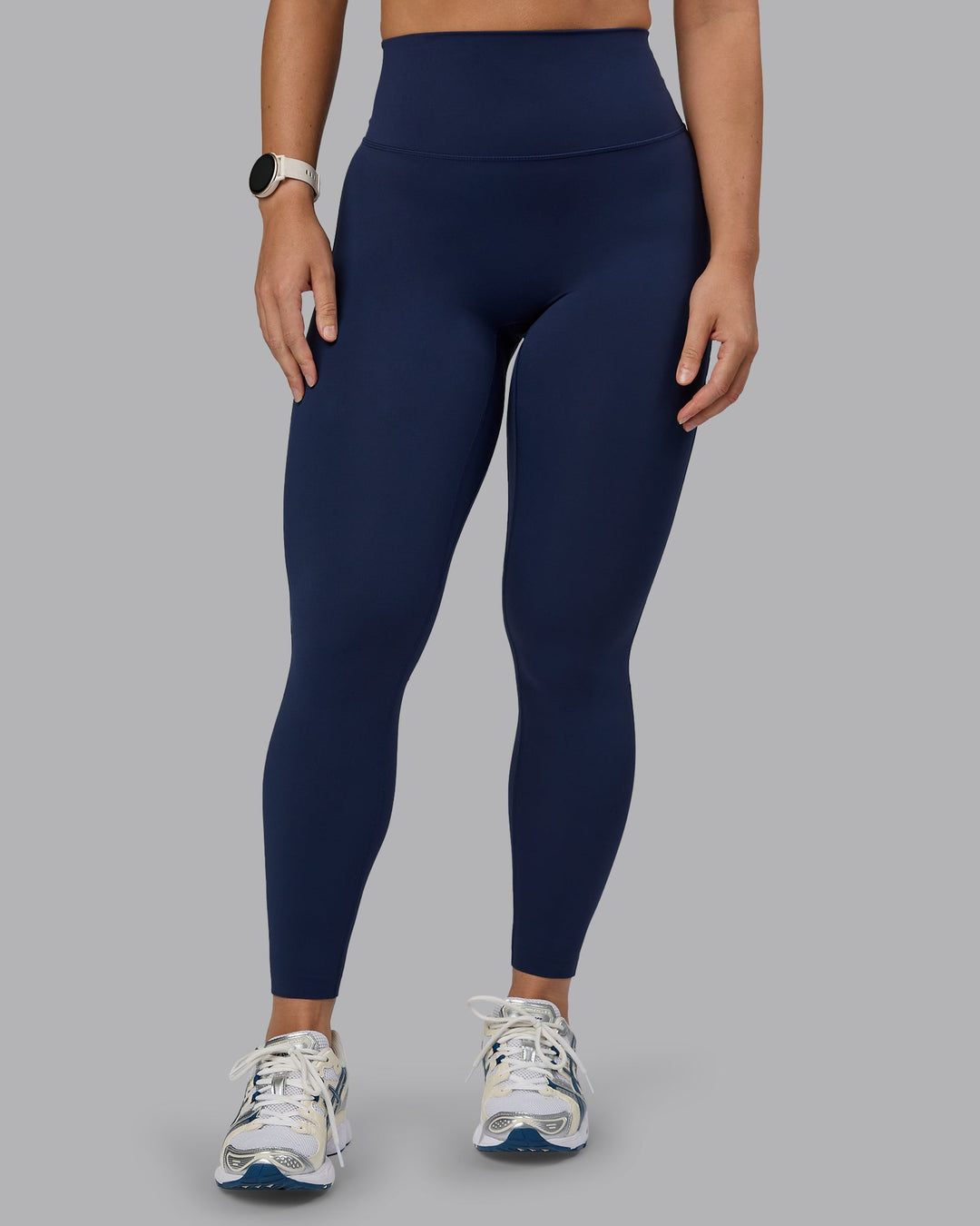 Woman wearing Elixir Ultra High-Rise Full Length Leggings - Future Navy