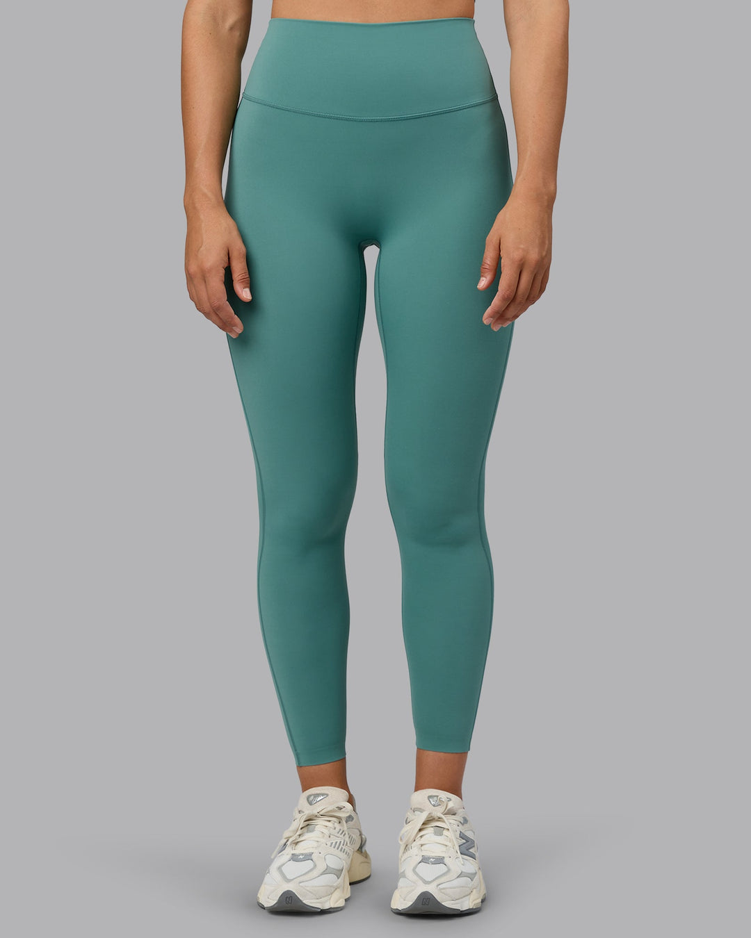 Woman wearing Elixir Ultra High-Rise Full Length Leggings - Sagebrush