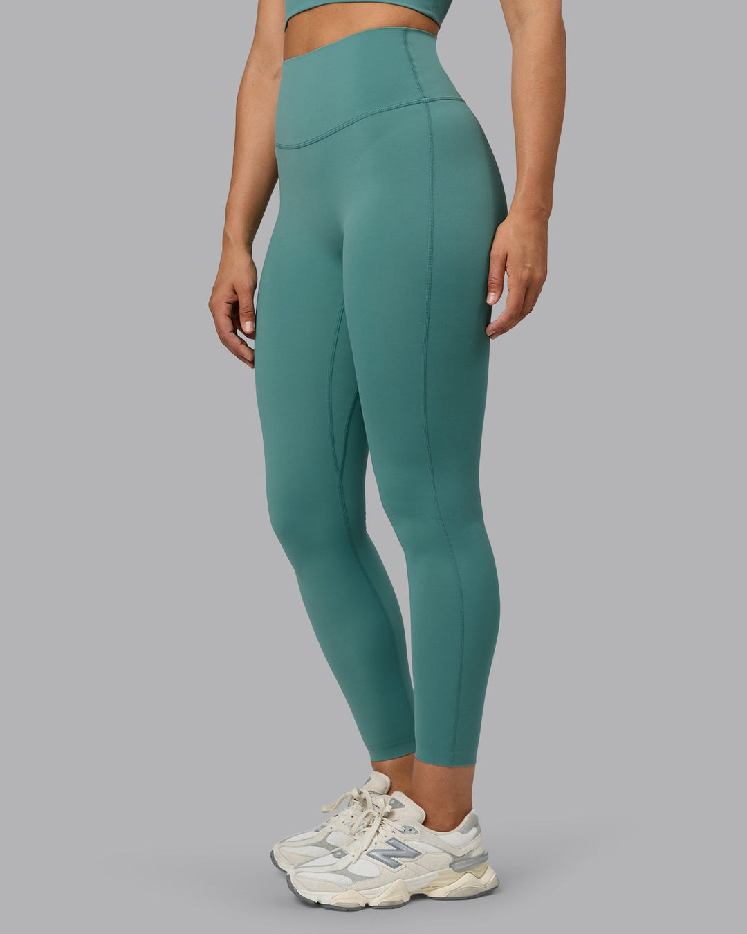 Woman wearing Elixir Ultra High-Rise Full Length Leggings - Sagebrush