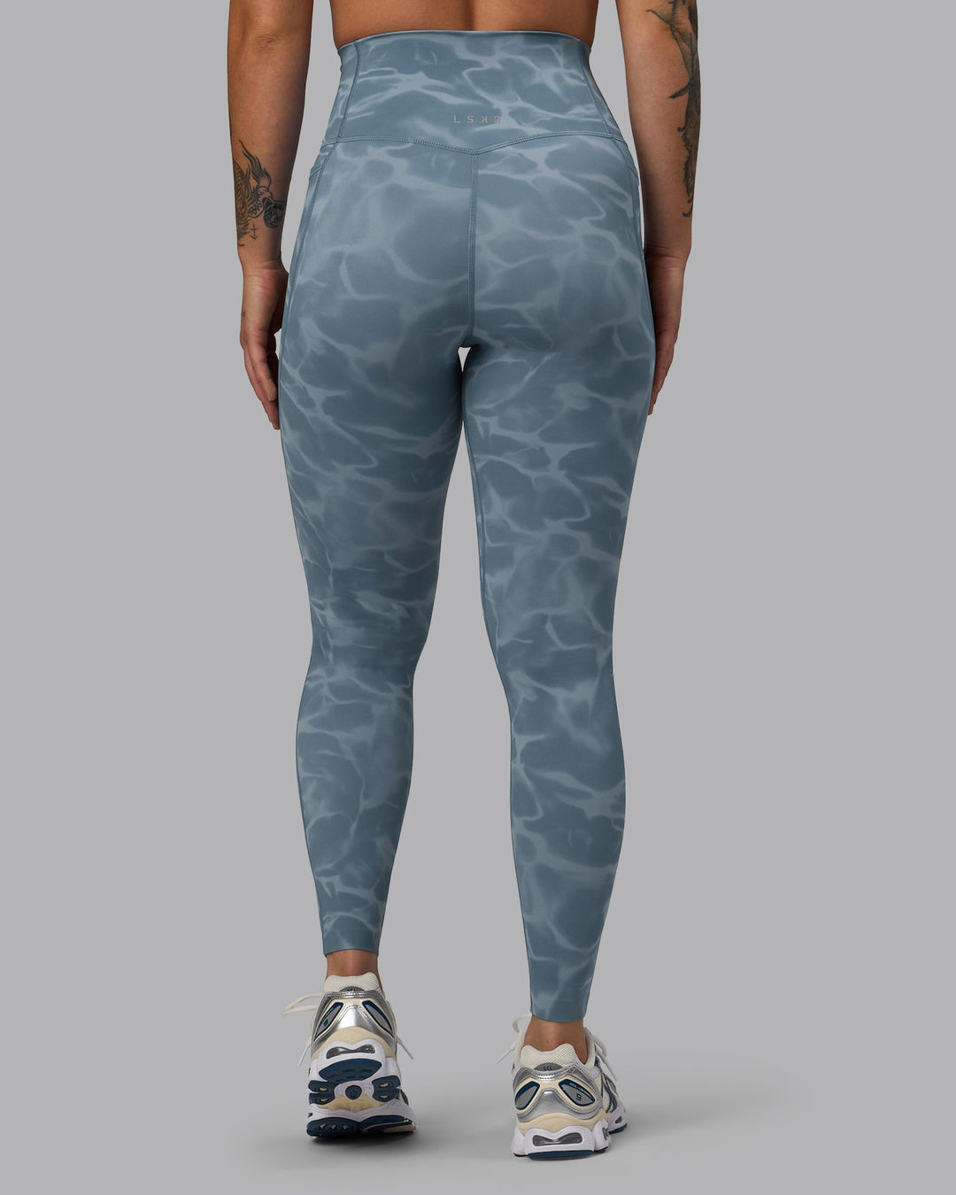 Woman wearing Elixir Ultra High-Rise Full Length Leggings Pockets - Tranquil-Elemental Blue