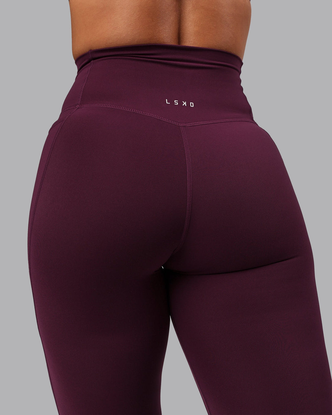 Woman wearing Elixir Ultra High-Rise Full Length Leggings Pockets - Cherry Lacquer