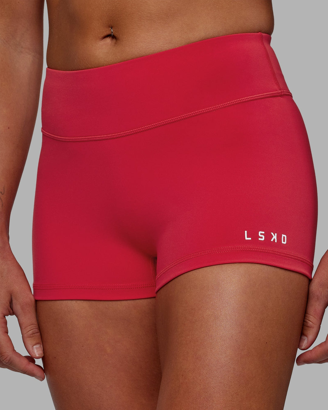 Woman wearing RXD Low-Rise 2" Short - Scarlet