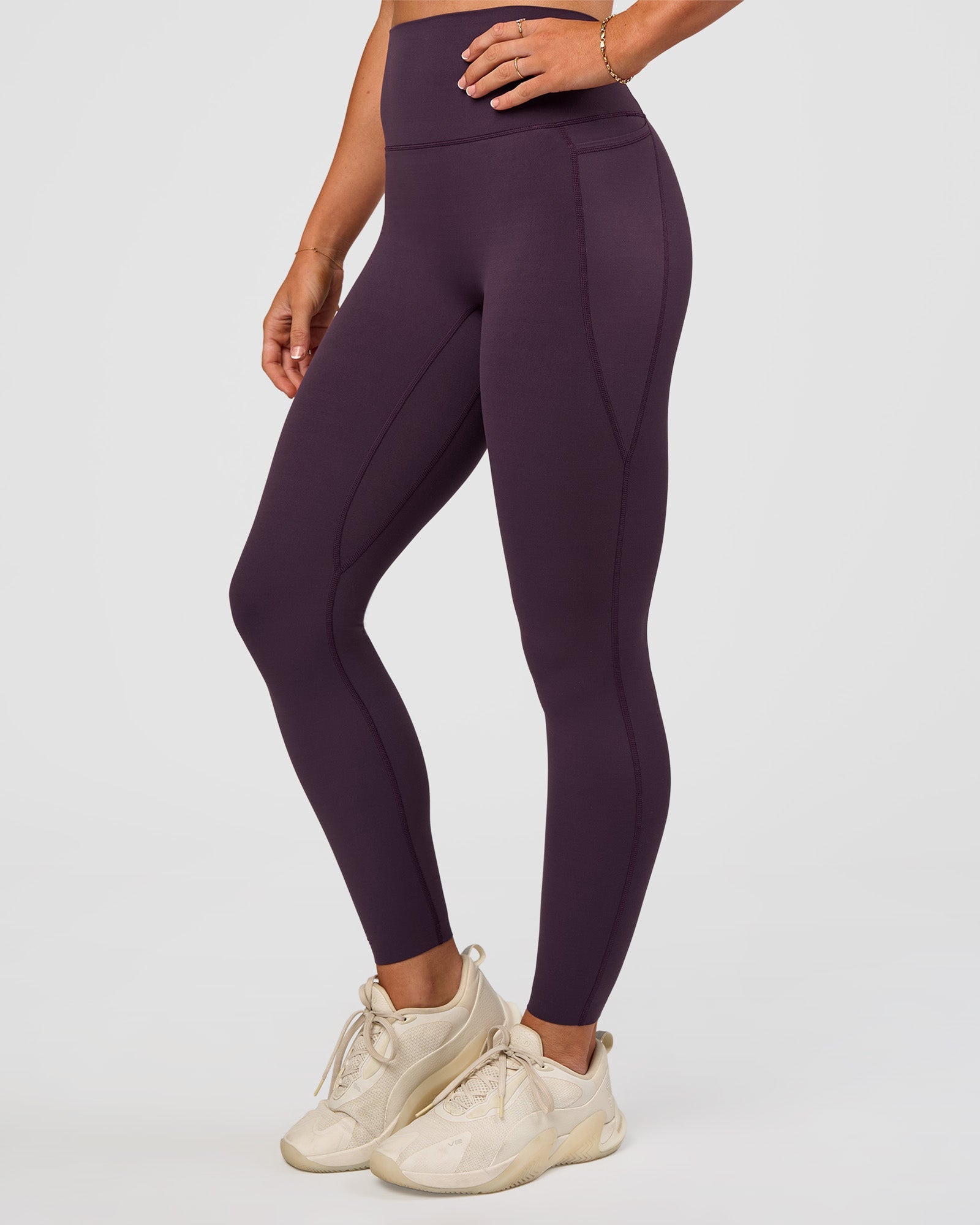 Elixir Ultra High-Rise Full Length Legging Pockets - Midnight Plum
