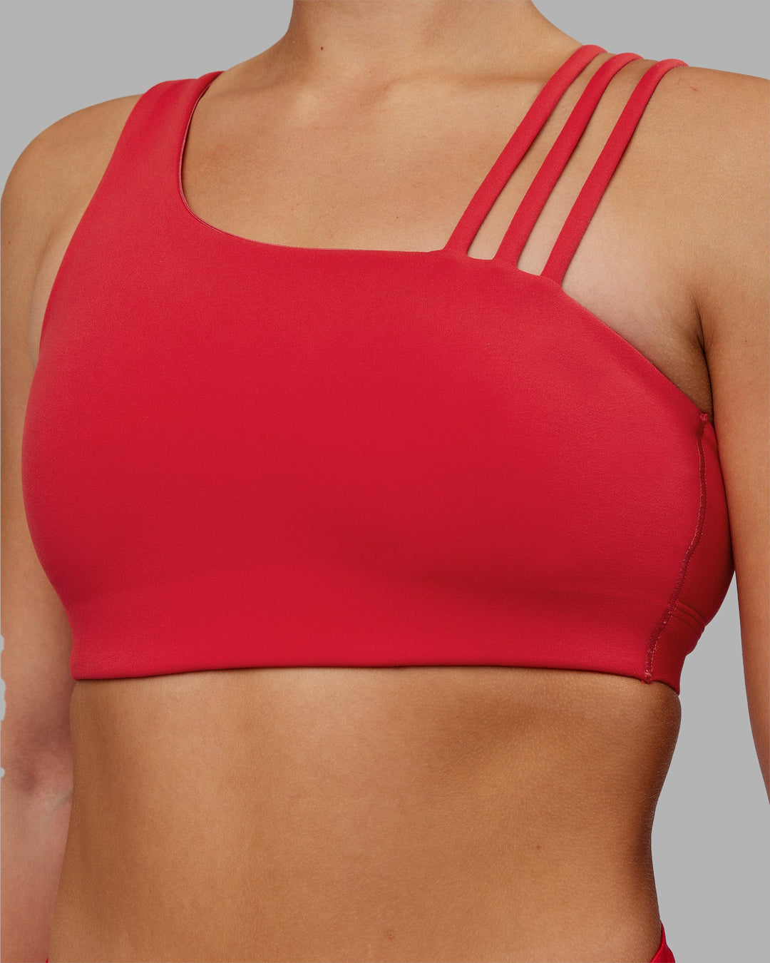 Woman wearing Galvanise Sports Bra 2.0 - Scarlet | Model:Keisha | Size:S