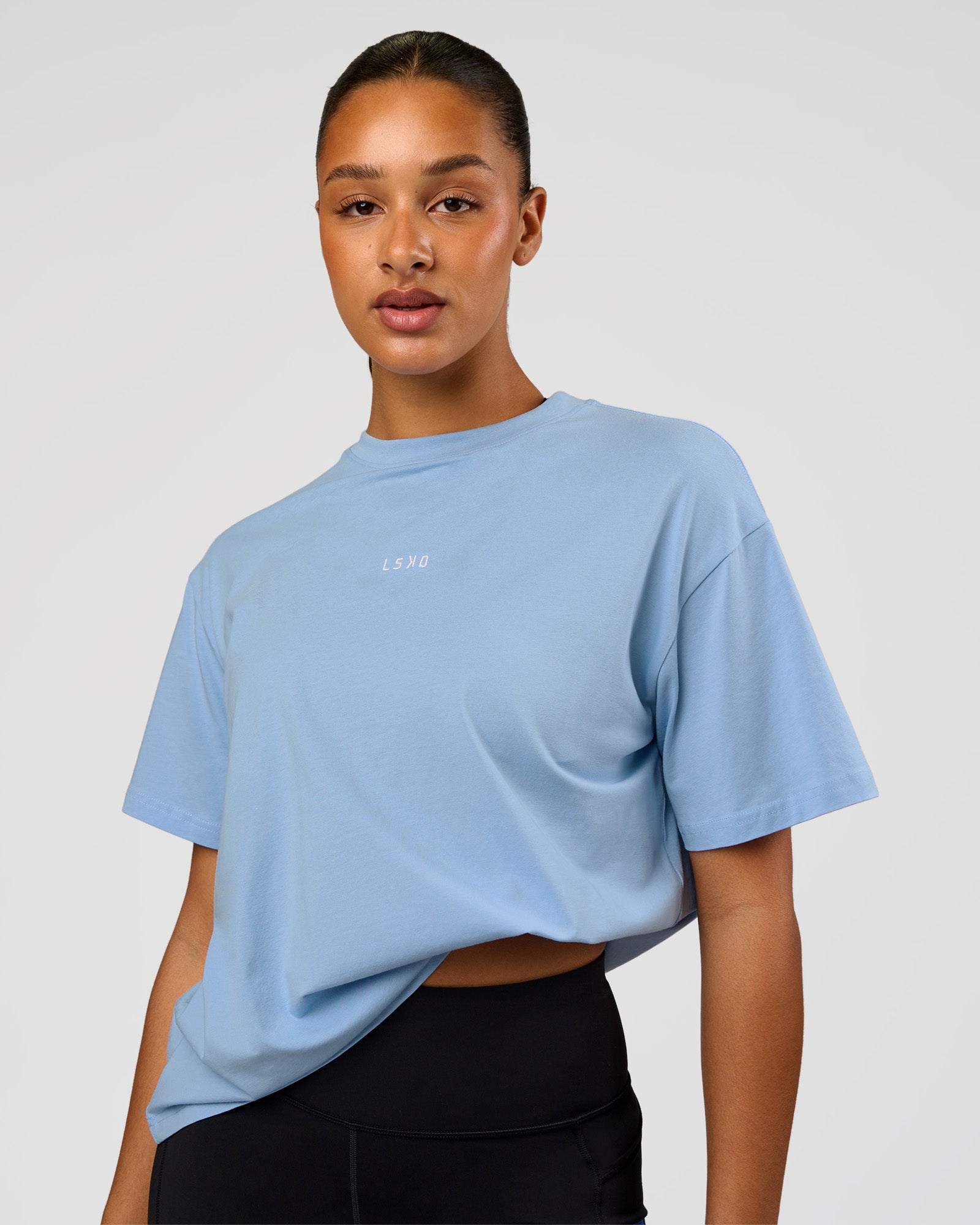 Go-To FLXCotton Oversized Tee - Open Air-White | LSKD – LSKD US