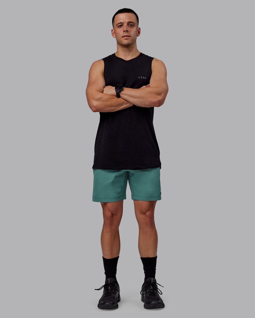 Man wearing Rep 7" Performance Shorts - Sage Bush