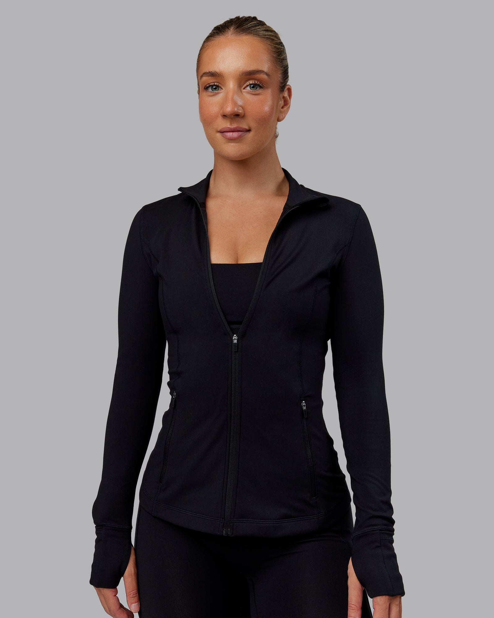 Stride Zip Through Jacket - Black | LSKD – LSKD US