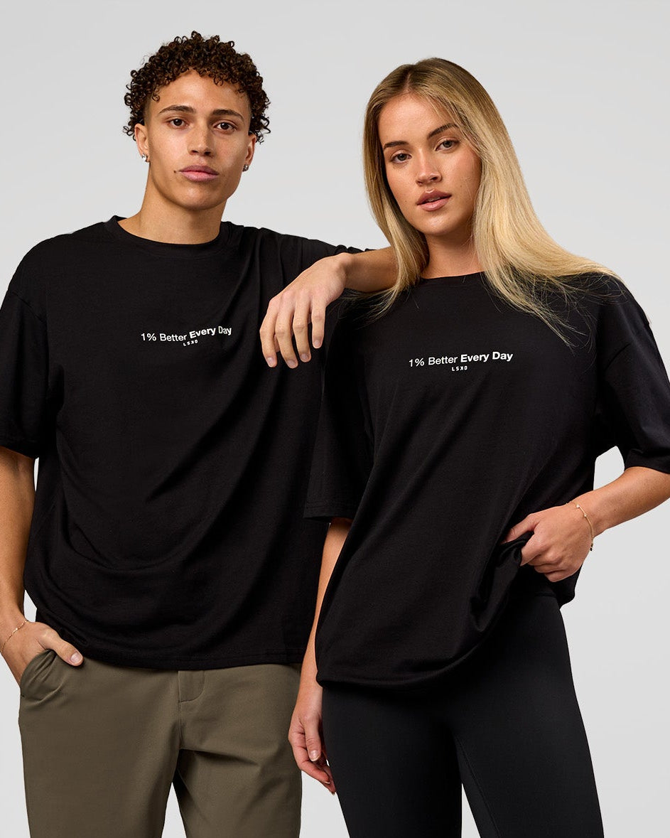 VS6 1% Better FLXCotton Oversize Tee - Black | LSKD – LSKD US