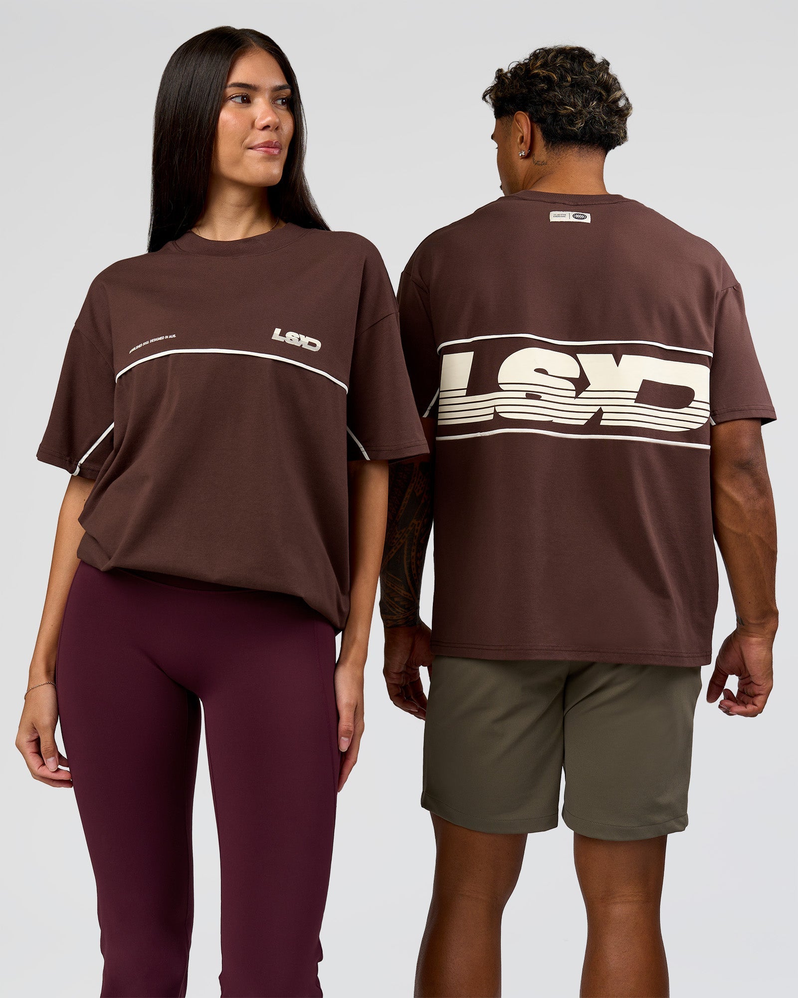 Inline Heavyweight FLXCotton Oversized Tee - Hot Chocolate-Off