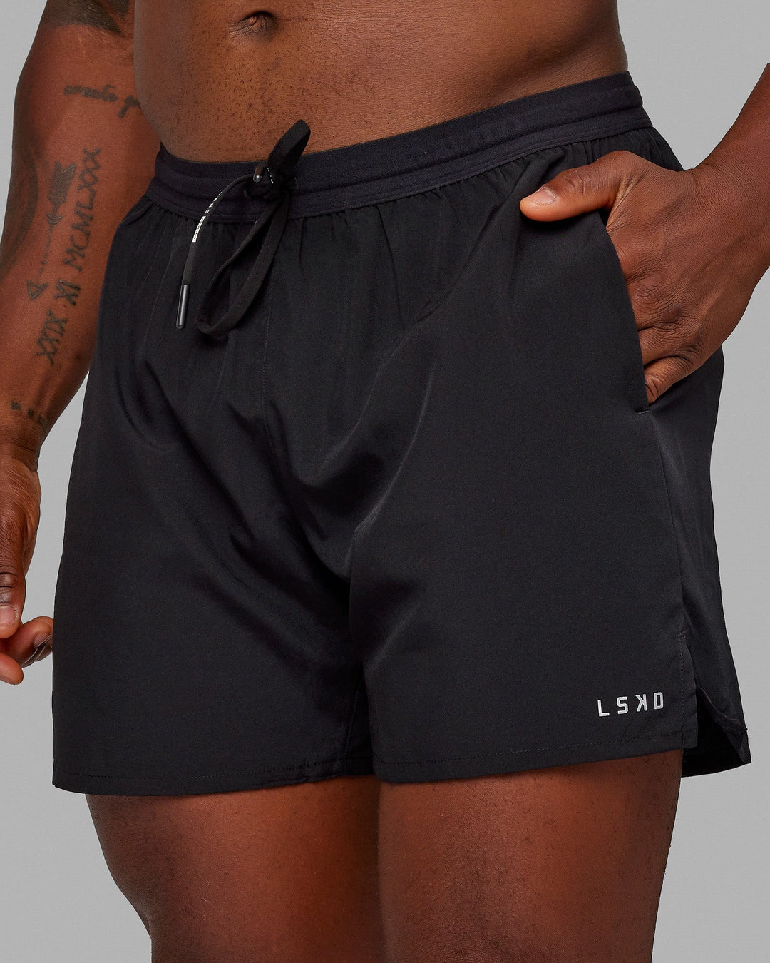 Pace 5" Lined Running Short - Black-Reflective