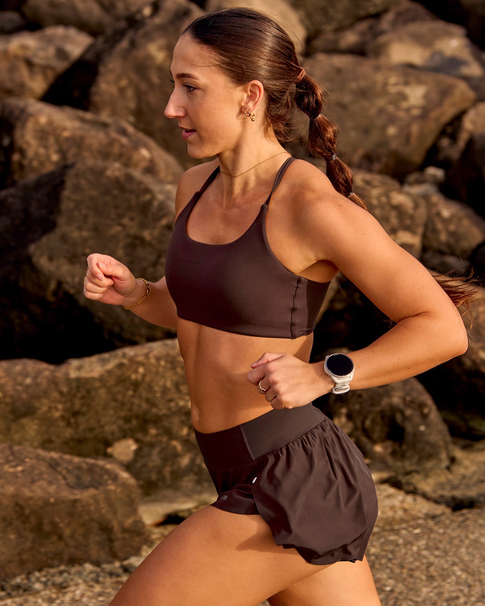 Pacer 3" Run Short - Hot Chocolate