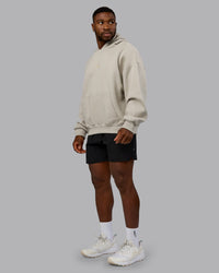 Man wearing MVP Oversized Hoodie - Shale Beige | Model:Sam | Size:L | Thumbnail Index: 10