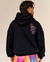 Man wearing Pride Sticker Boxy Hoodie - Black
