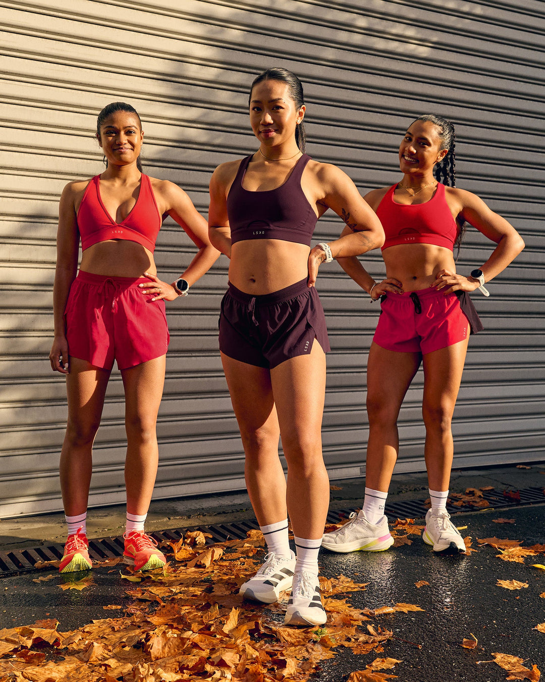 Woman wearing Accelerate 3" High-Rise Running Short - Scarlet