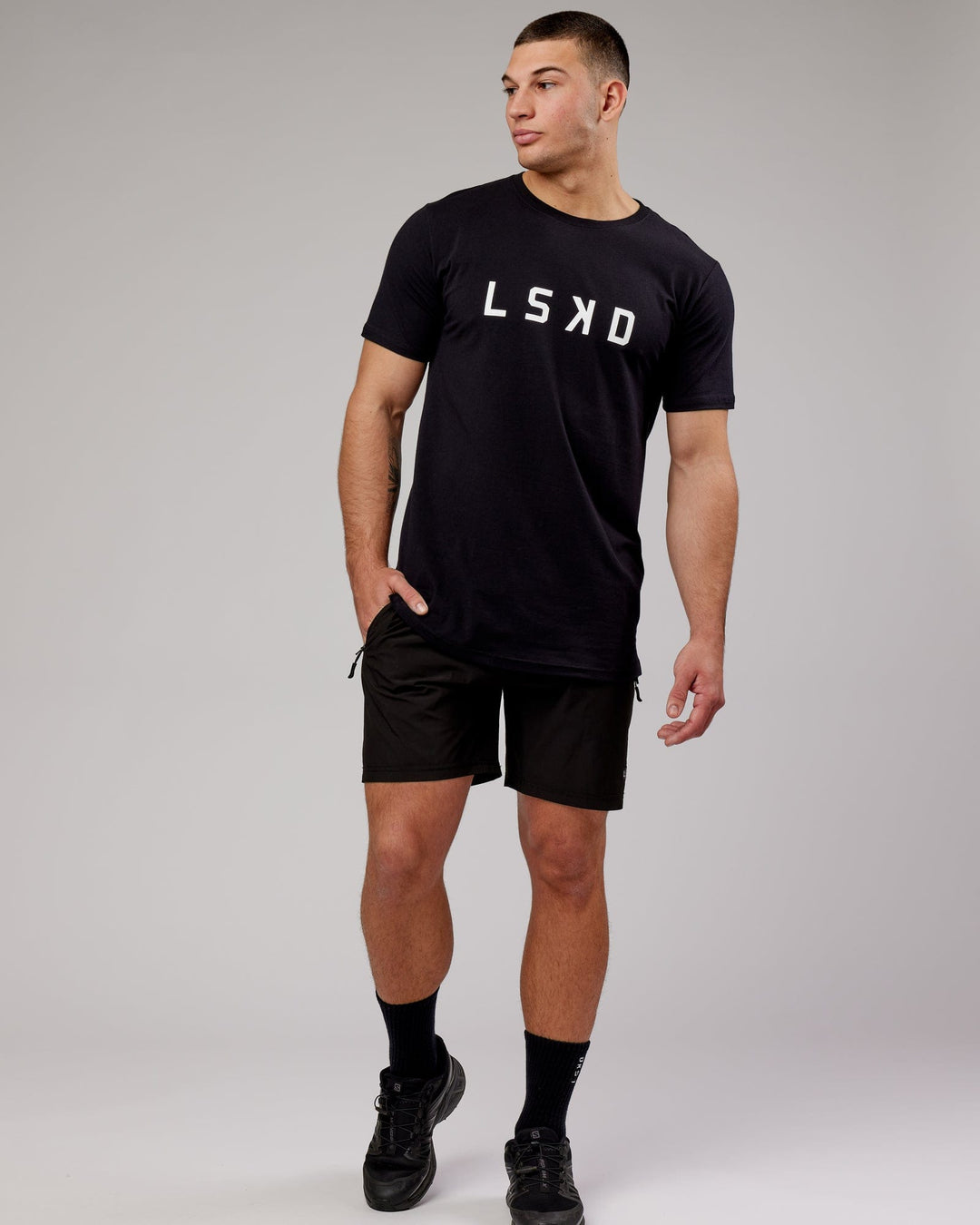 Power FLXDRY Tee - Black-White