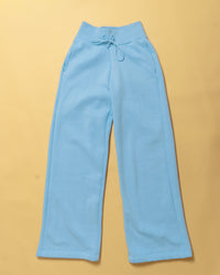 Flat lay Go-To Script Wide Leg Track Pant - Open Air | Thumbnail Index: 7