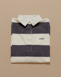 Oversized Rugby Polo - Off White-Grey