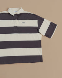 Oversized Rugby Polo - Off White-Grey