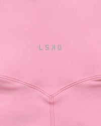 Woman wearing Fusion Bonded High-Rise Short - Pink Rose  | Thumbnail Index: 9