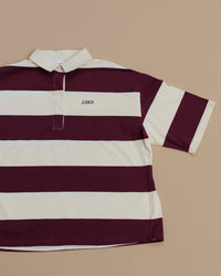 Oversized Rugby Polo - Off White-Cherry