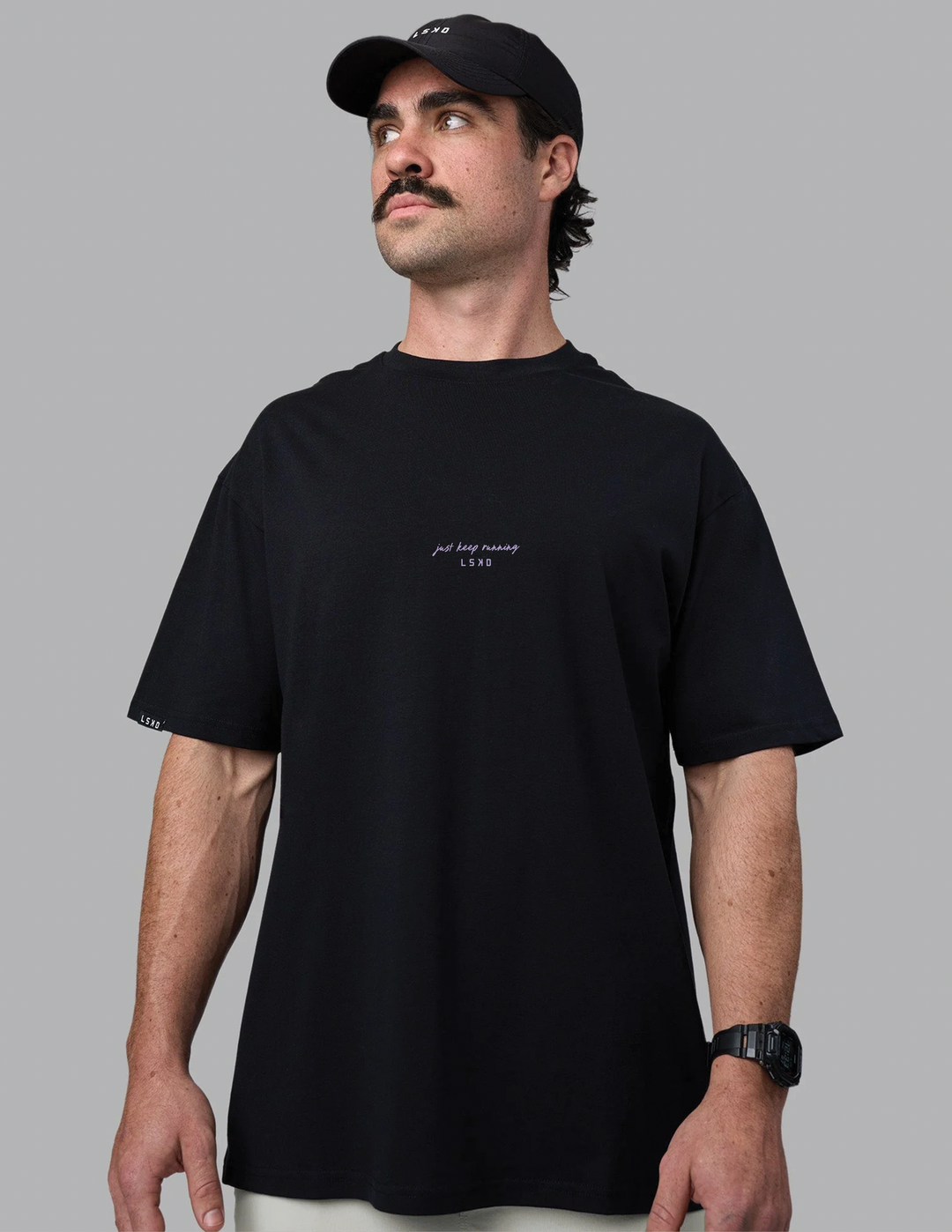 Yep! Run Club Utah FLXCotton Oversize Tee - Black - view 2