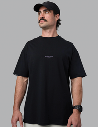 Yep! Run Club Utah FLXCotton Oversize Tee - Black | Thumbnail Index: 1