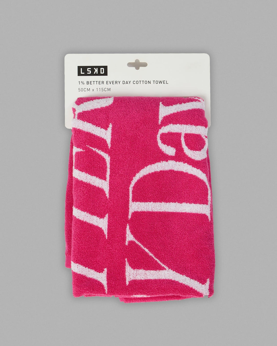 1% Better Every Day Cotton Towel 50x115cm - Magenta-White