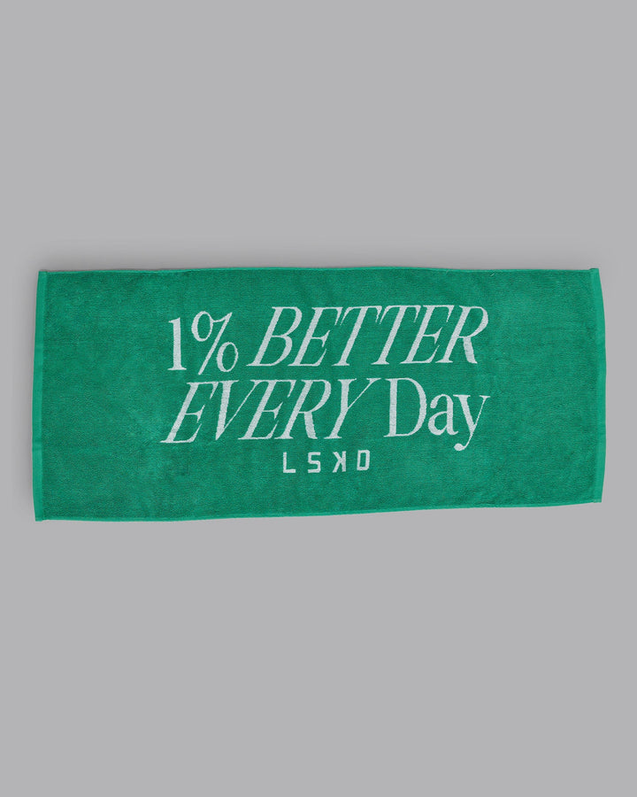 1% Better Every Day Cotton Towel 50x115cm - Mystic Green-White
