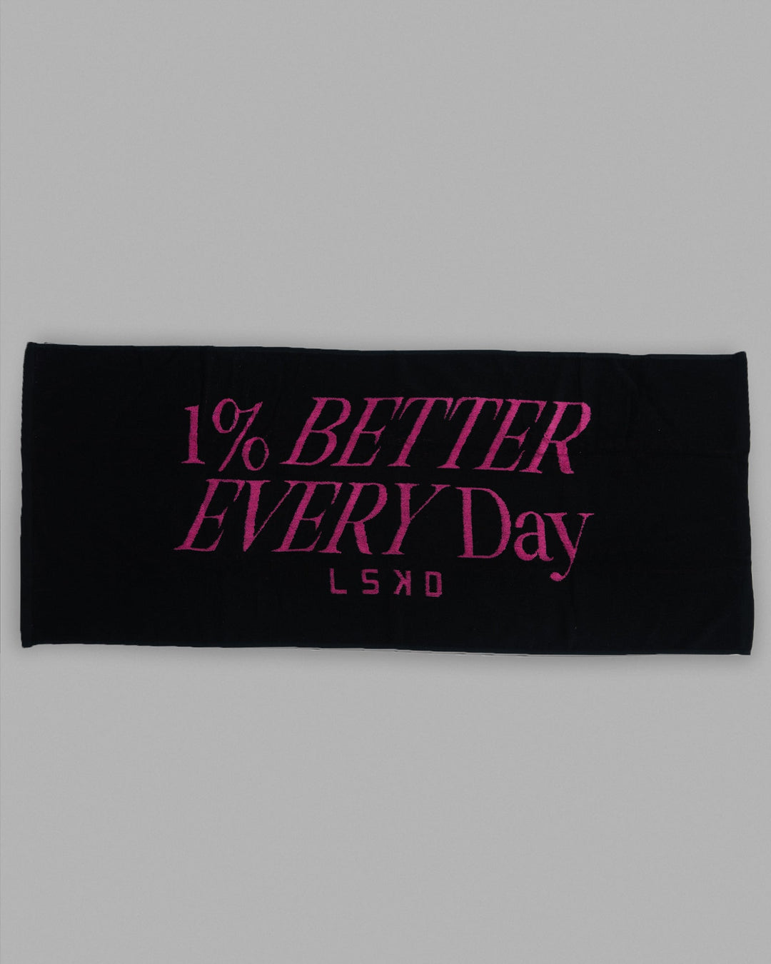 1% Better Every Day Cotton Towel 50x115cm - Black-Ultra Pink