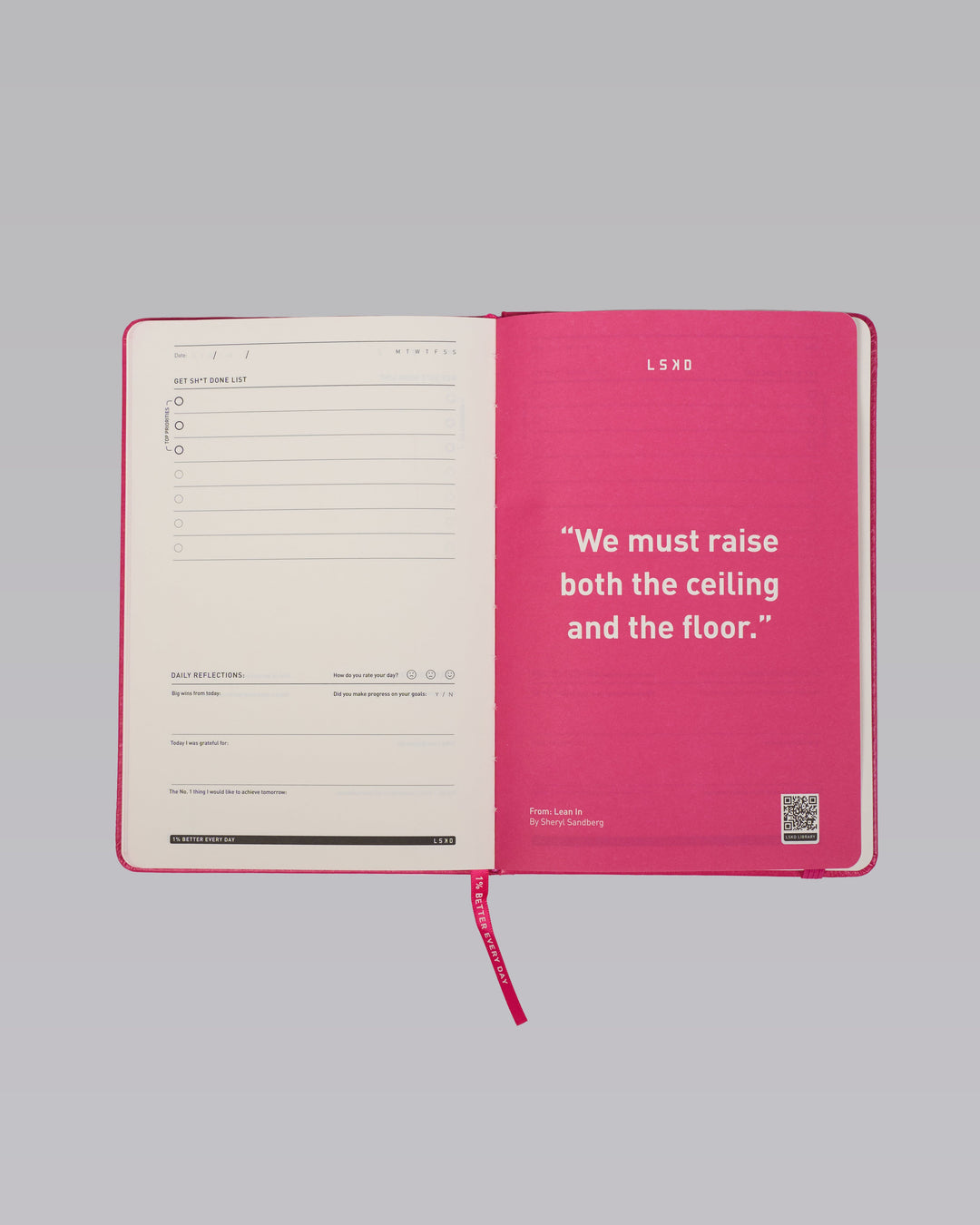 1% Better Journal - Ultra Pink