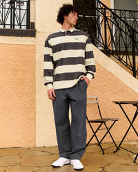 Clubhouse Unisex Rugby Polo - Off White-Grey