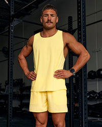 Man wearing Pace Running Tank 3.0  - Lemon | Thumbnail Index: 0