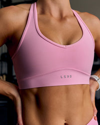 Woman wearing Stamina Amplify Sports Bra - Pink Rose | Thumbnail Index: 12