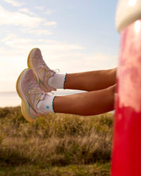 GG - Fast Frill Quarter Sock - GG- White-Baltic Sea | Thumbnail Index: 8
