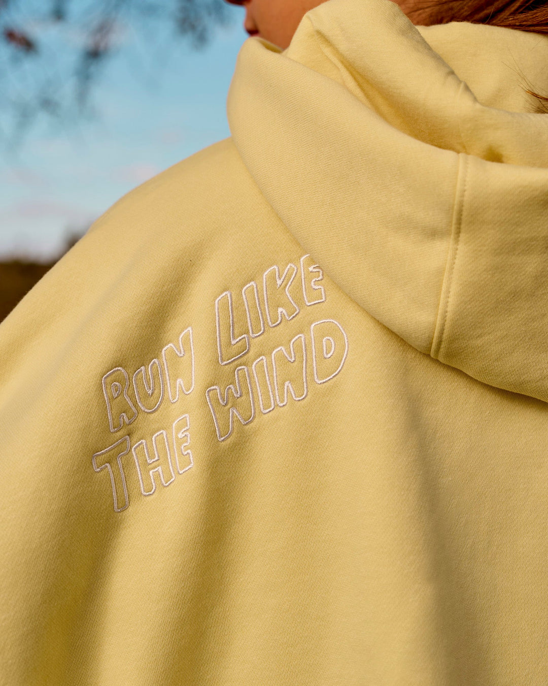 Woman wearing Zola Oversized Hoodie - Lemon | Model:Grace | Size:M