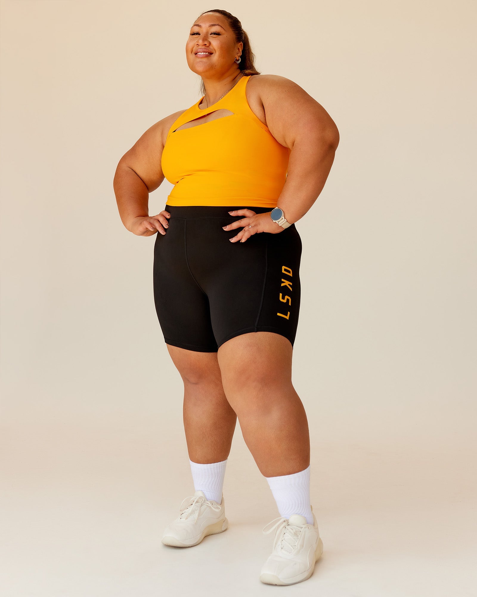 Woman wearing Be Bold Performance Tank - Zinnia | Model:Lilz | Size:3XL