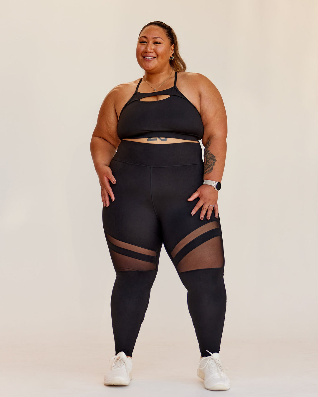 Woman wearing Be Bold Sports Bra - Black | Model:Lilz | Size:3XL