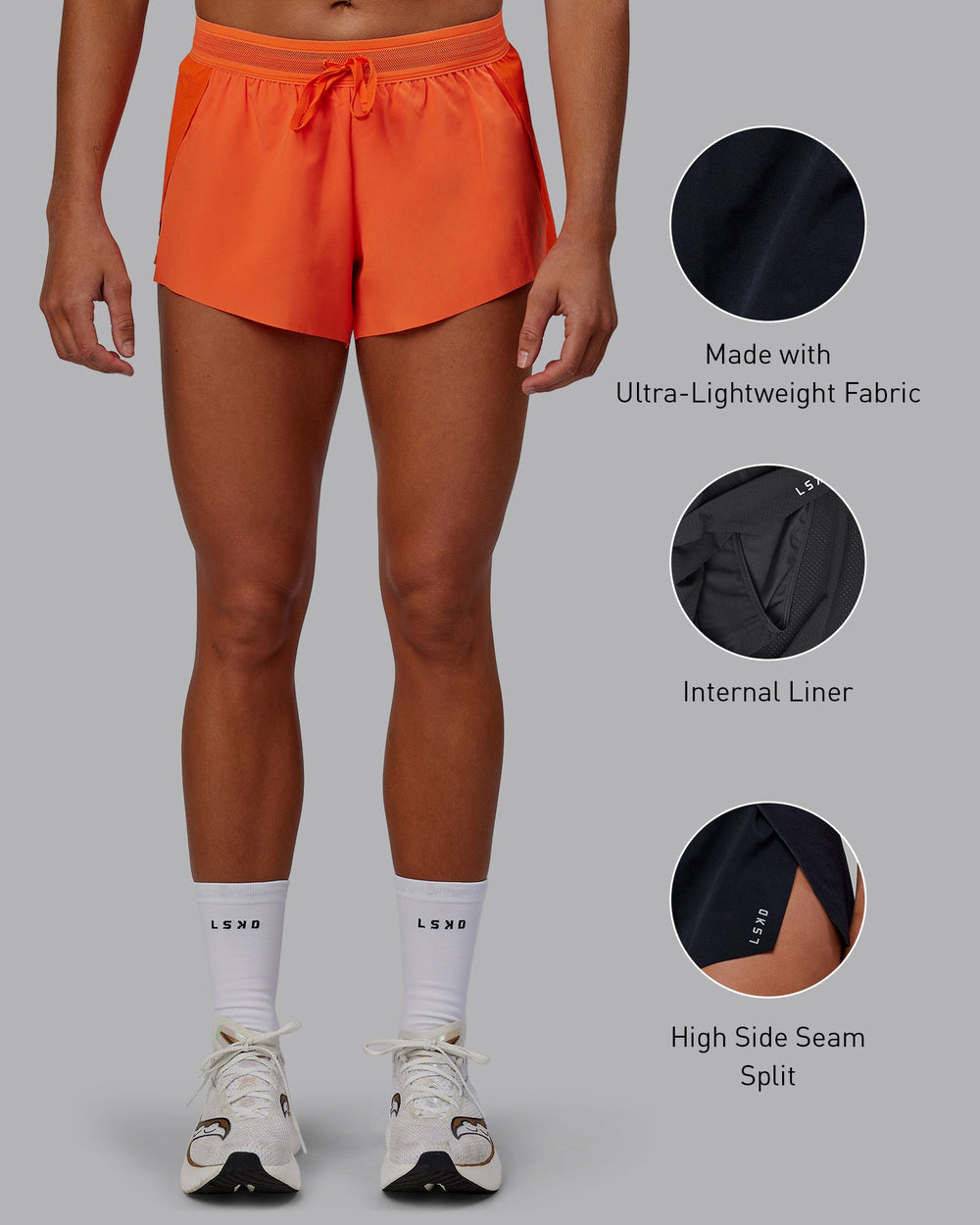 Accelerate 3" Run Shorts - Ultra Orange