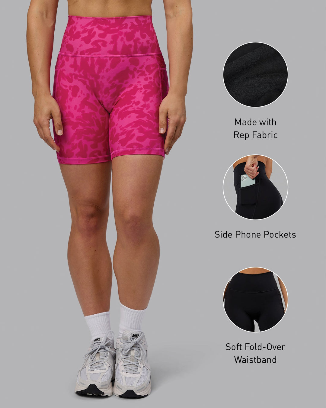 Fusion Mid-Length Shorts - Strawberry-Lava Lamp