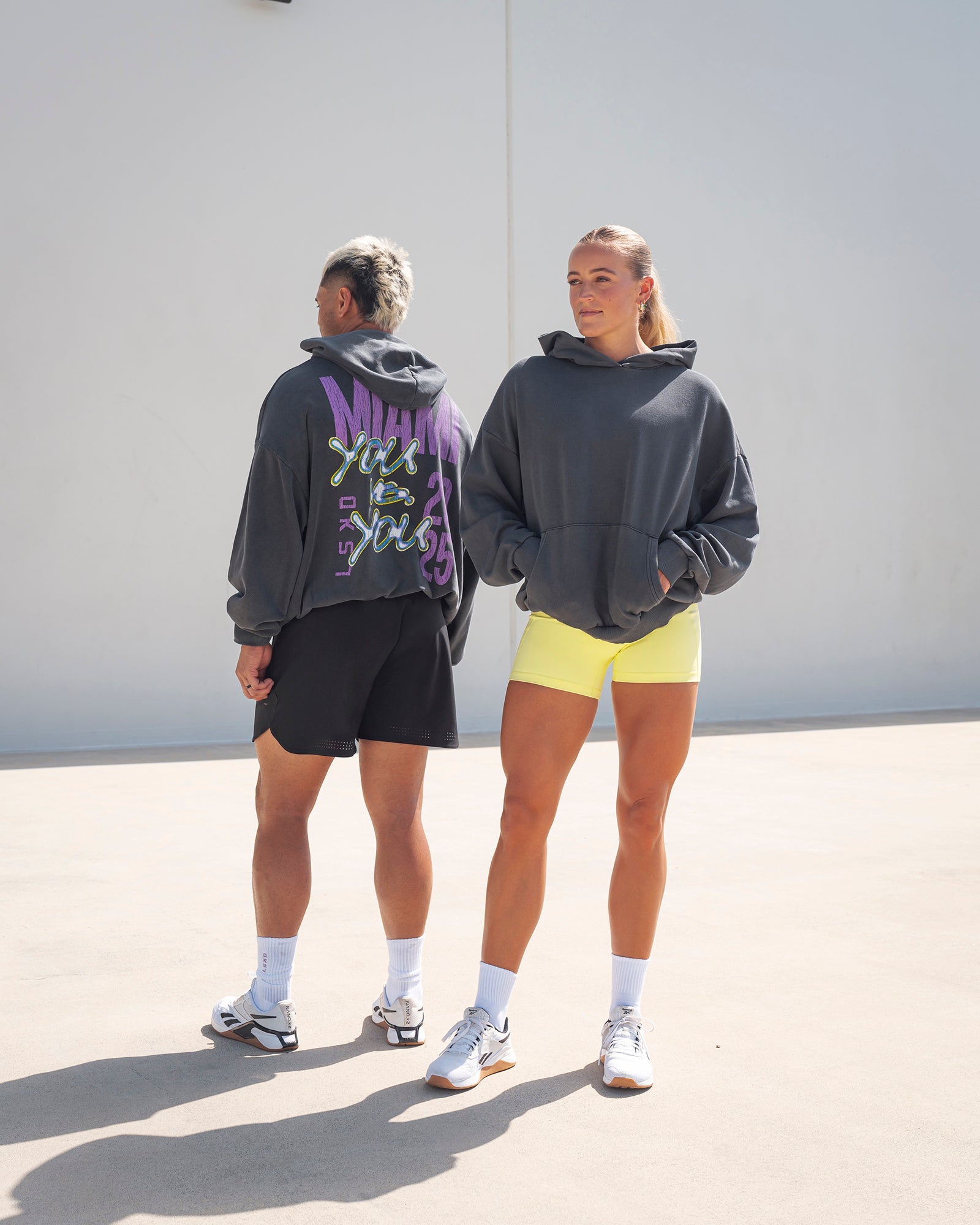 Unisex Miami25 Washed Hoodie Oversize - Black | LSKD – LSKD US