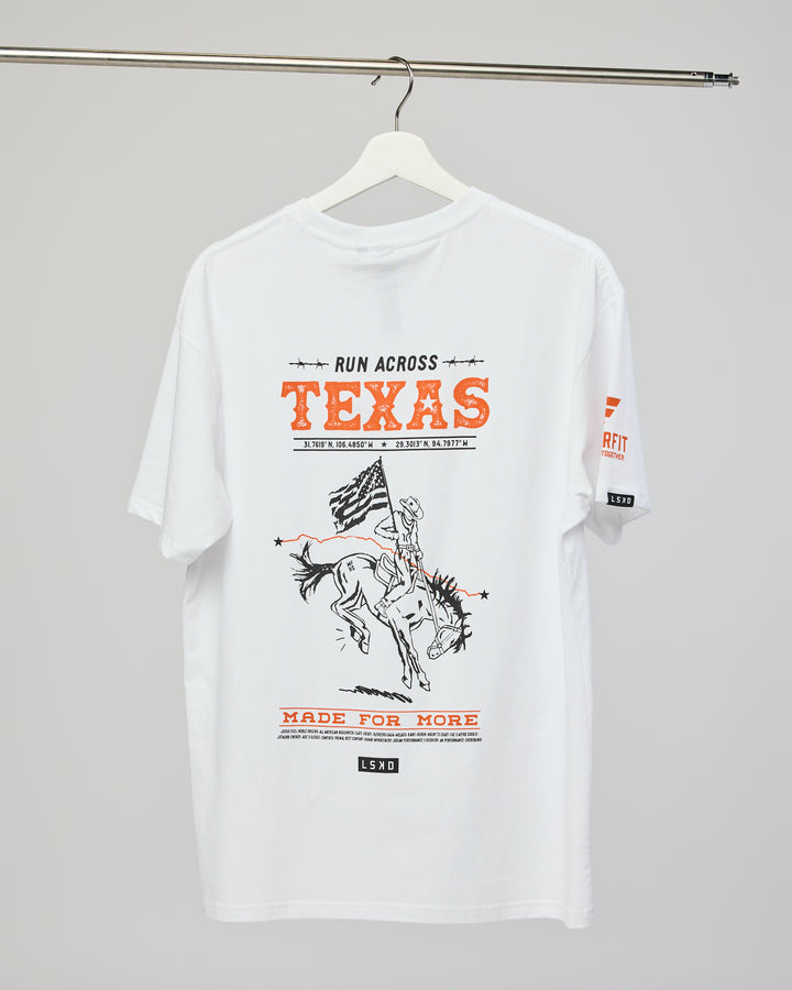 Run Across Texas FLXCotton Tee Oversize - White-Texas
