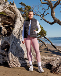 Woman wearing All Day Puffer Vest - Black | Thumbnail Index: 3