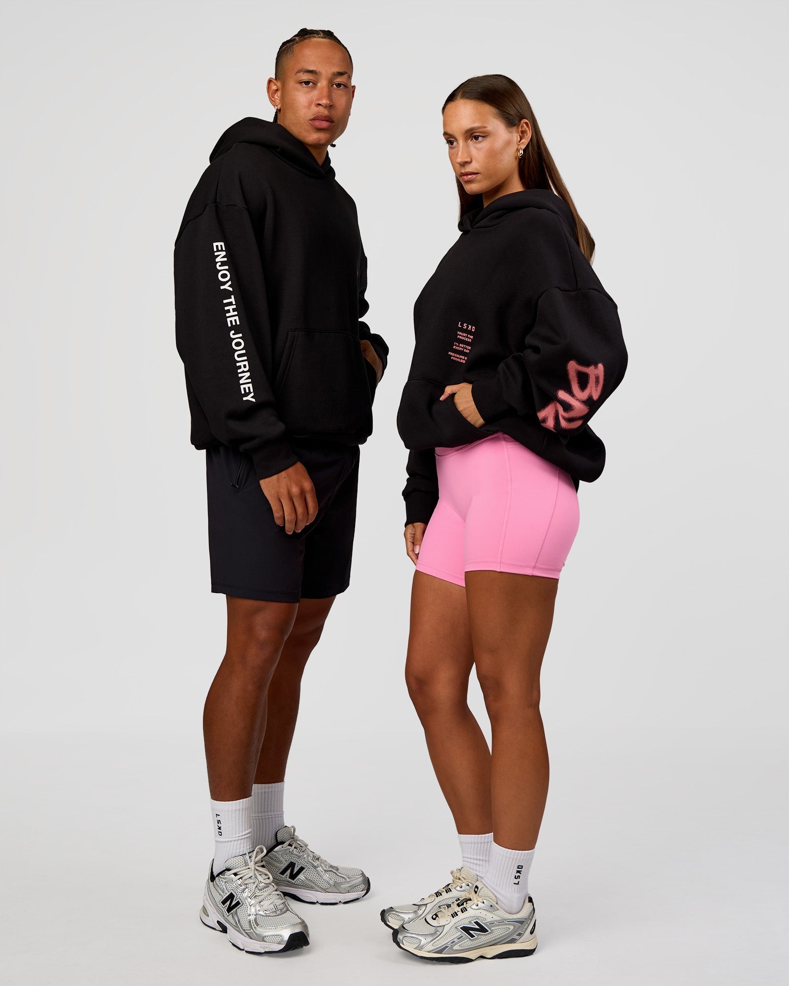 CFT BNE 26 Unisex Oversized Hoodie - Black-Candy Pink | LSKD – LSKD US